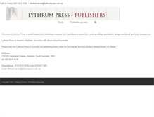 Tablet Screenshot of lythrumpress.com.au